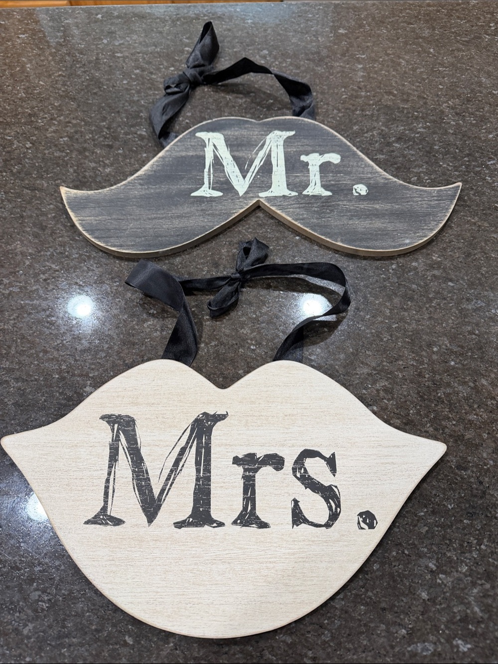 Wedding decor - Mr. and Mrs. Wooden Hanging Signs
